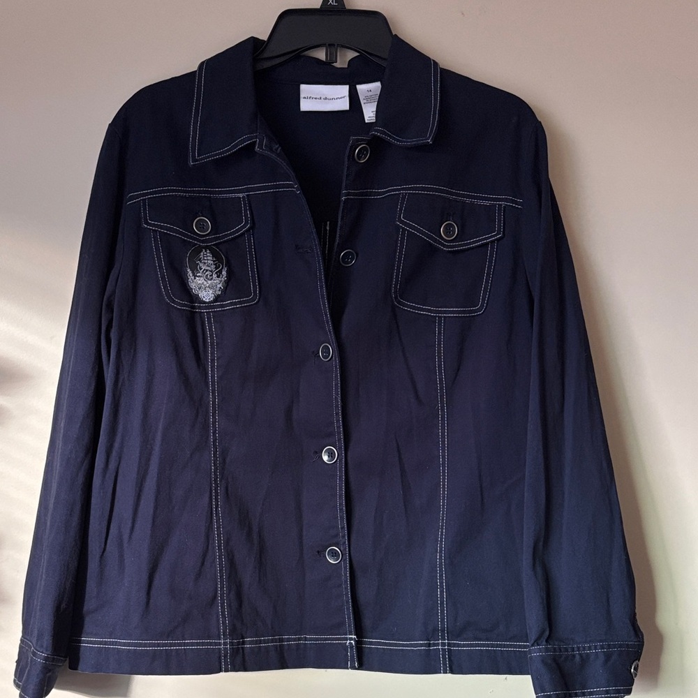 Vintage Upcycled Grateful Dead inspired Lost Sailor Navy Jacket